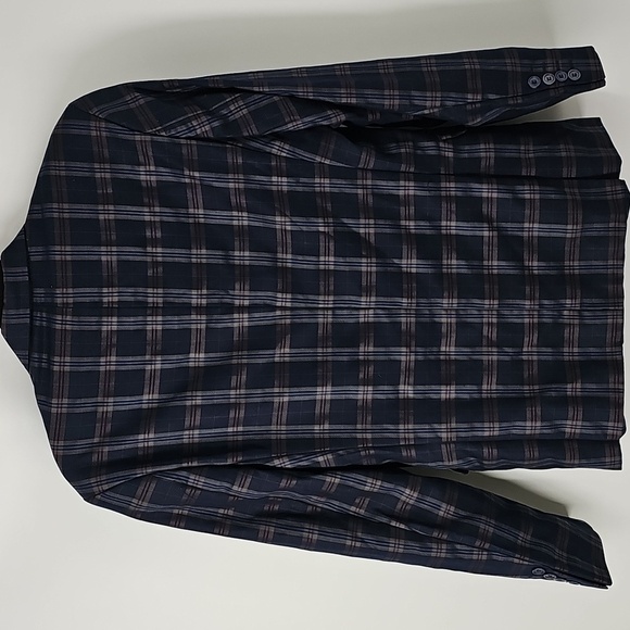 BooHoo Man Blue Plaid Blazer Jacket - Picture 8 of 10